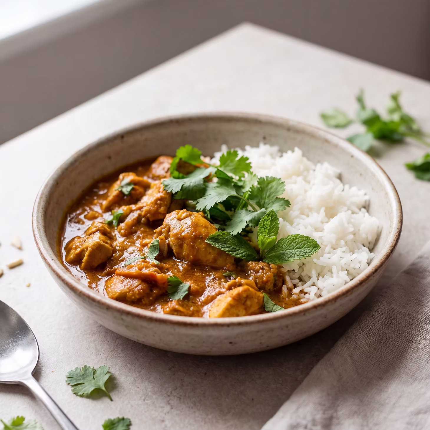 Kylling curry som varm cateringrett