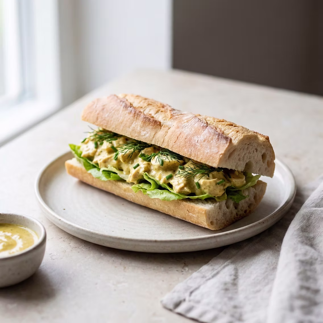 Baguette med kylling & karri